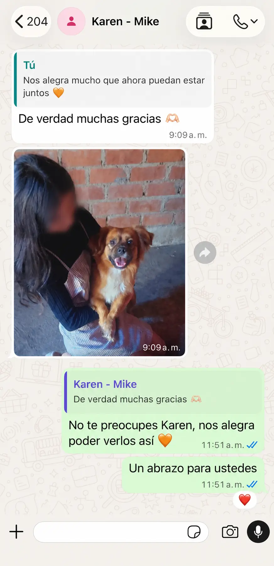 Caso de Mike, familia de Karen