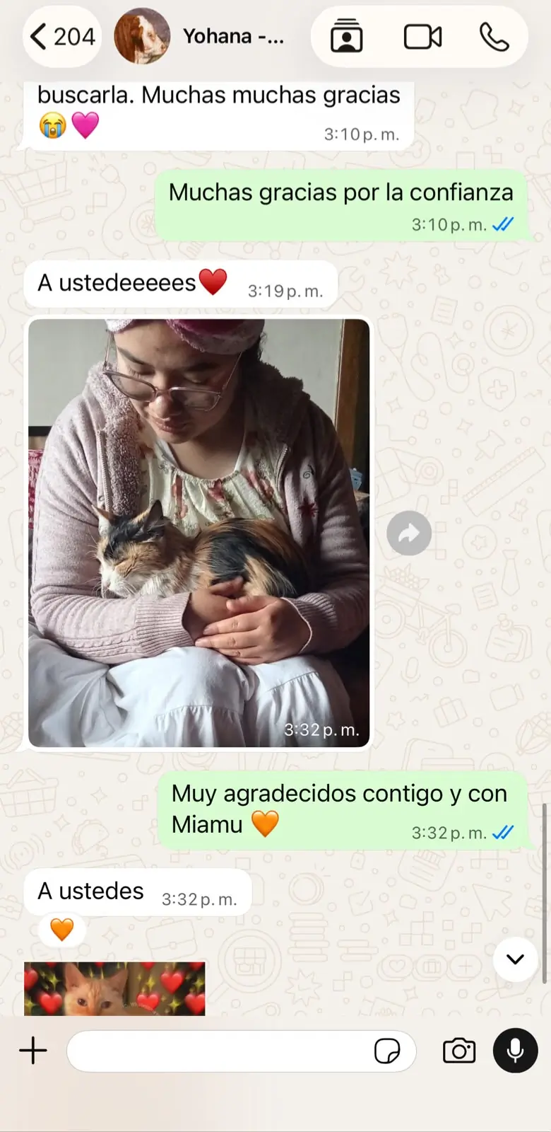 Caso de Miamu, familia de Yohana