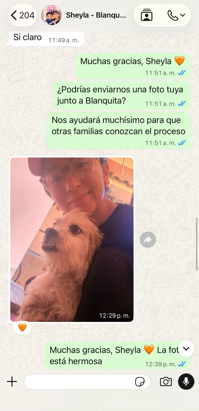 Caso de Blanquita, familia de Sheyla