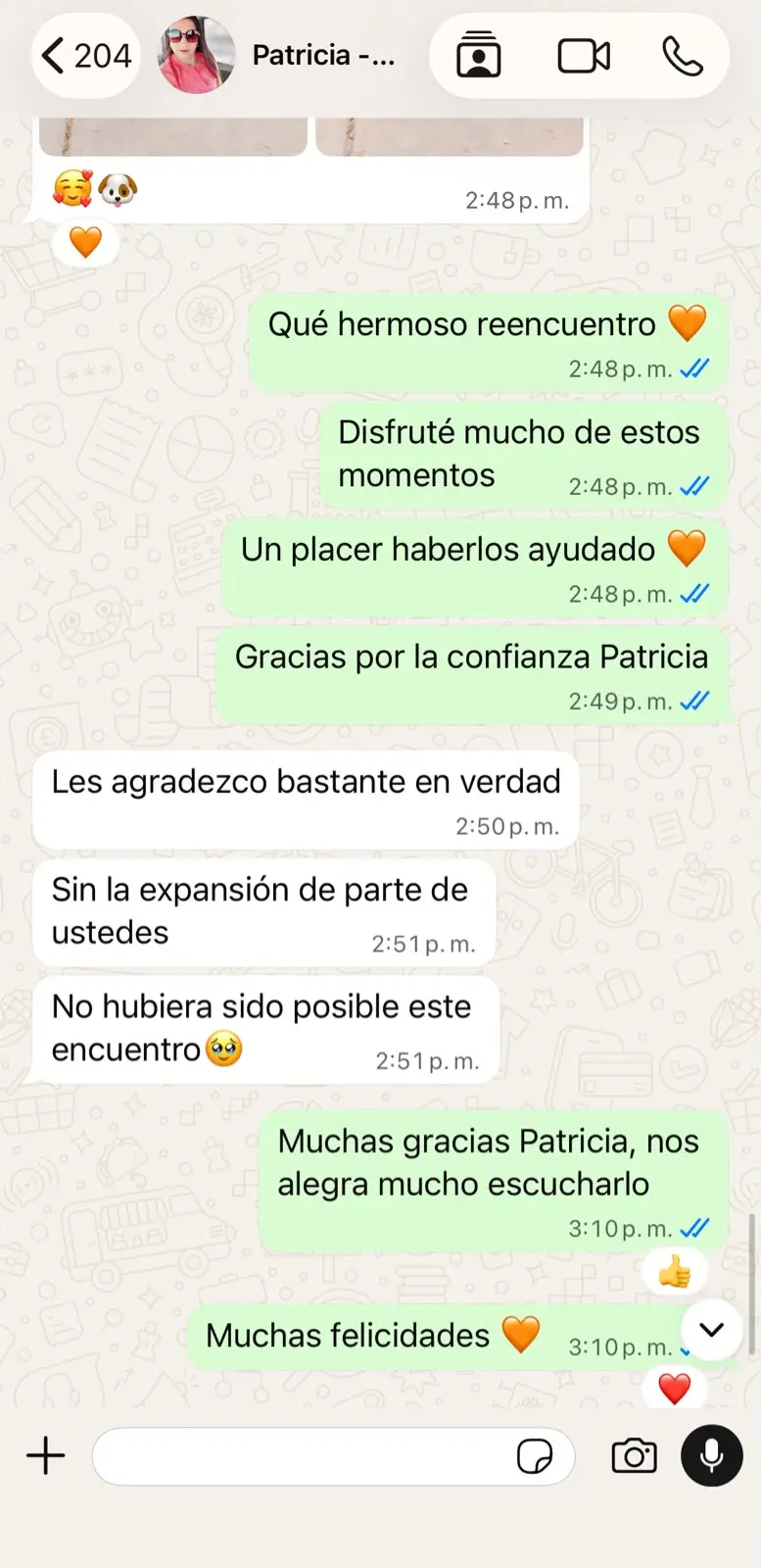 Conversación con Patricia sobre el reencuentro de Chaparrito, captura 3 de 3