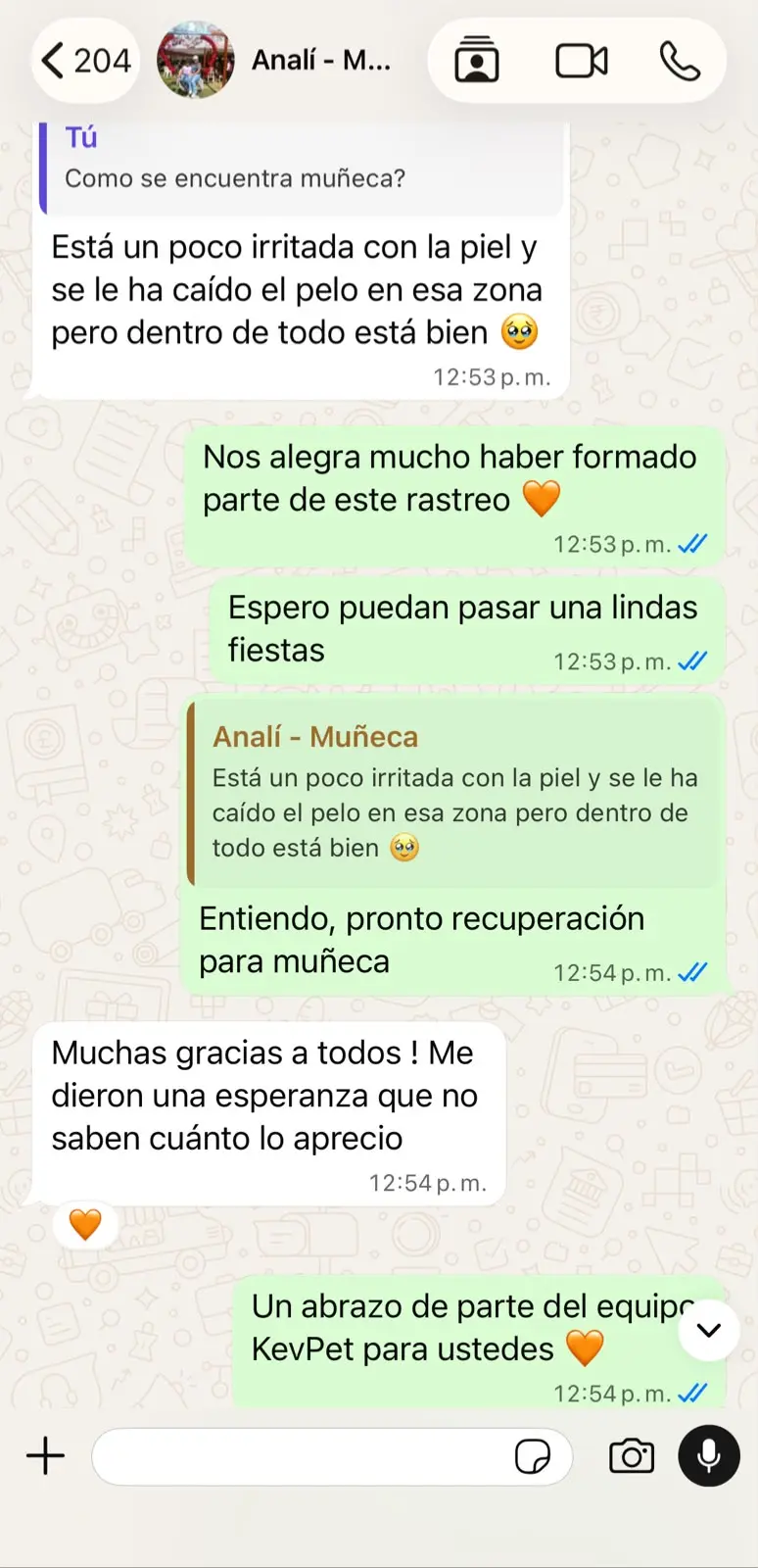 Conversación con Analí sobre el reencuentro de Muñeca, captura 1 de 2