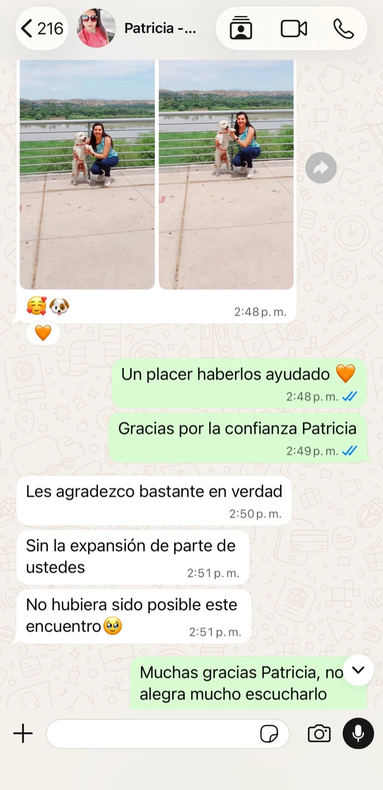 Conversación de Patricia sobre Chaparrito